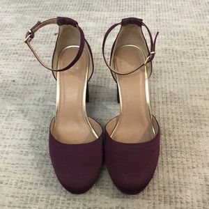 A New Day Purple block heels with ankle straps